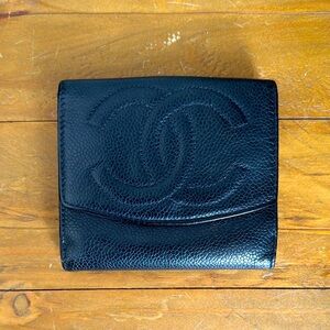 CHANEL Black Leather Wallet